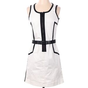 Michael Kors White and Black Belted Mini Dress